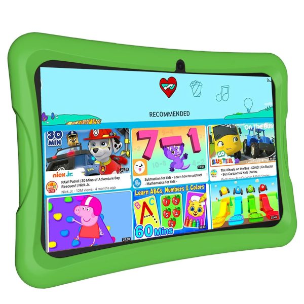 VNEIMQN Kids Tablet, 10.1 Inch Tablet for Kids 3-7 Years Old, Android 13, 4GB+64GB, Parental Control, 1280x800 HD Screen, WiFi, Green 8000mAh