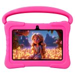 NEWISION 7 inch kids tablet with case, android 13 tablet 32gb with wifi, dual camera, education, games, kids software pre-installed, computer tablet with age filters,