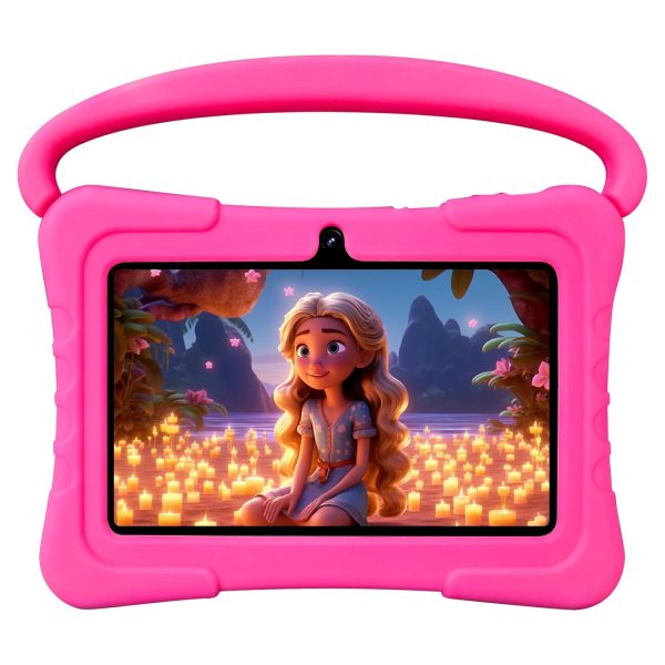 NEWISION 7 inch kids tablet with case, android 13 tablet 32gb with wifi, dual camera, education, games, kids software pre-installed, computer tablet with age filters,