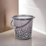 Kuber Industries Tinted Print Plastic Bucket for Home/Kitchen/Office/with Handle, 24 Litre (Black)-46KM0344, Standard Pack of 2 - Image 4