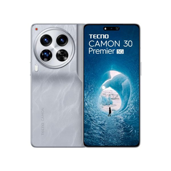 Tecno CAMON 30 Premier 5G (Snowy Silver, 12GB+512GB) | 50 MP Camera | 6.77" LTPO AMOLED Display | MediaTek Dimensity 8200 | 5000mAh Battary + 70W Charger| PolarAce Image Processor