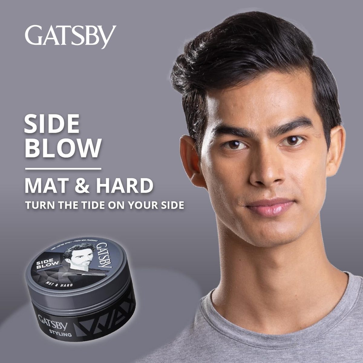 Gatsby Hair Styling Wax - Mat & Hard, For Side Blow Style, Mat Finish, Strong Hold, High Volume, Non Sticky, Easy Wash Off, Anytime Re-Stylable Hair Wax, 75gm - Image 6