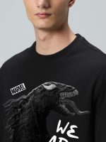 Bewakoof Official Marvel Merchandise Venom Men's 100% Cotton 220 GSM Graphic Print Oversized Fit Round Neck T-Shirt - Image 8