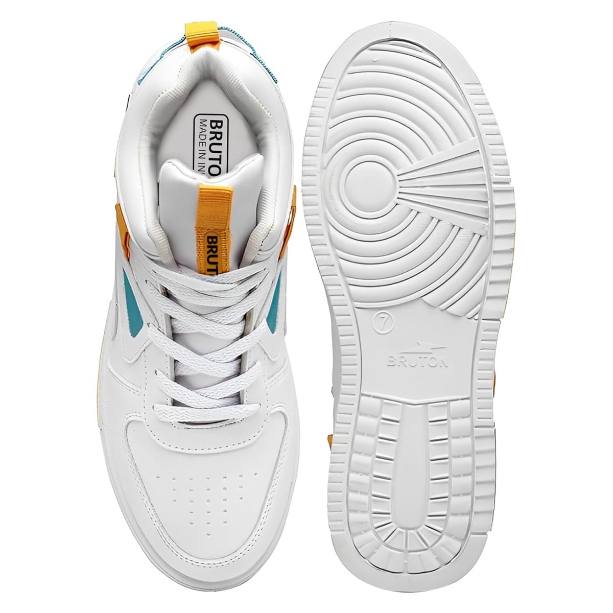 BRUTON Stylish Sneakers Casual Shoes for Men's & Boy's- White - Image 3