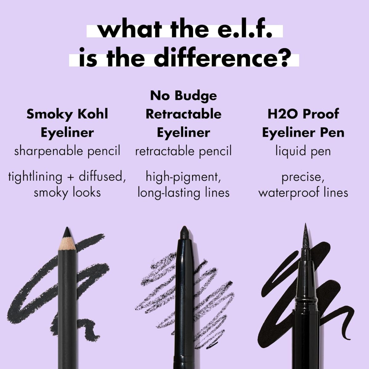 e.l.f. Smoky Kohl Eyeliner, Eye Pencil For Creating Long-Lasting, Bold, High-Pigmented Makeup Looks, Vegan & Cruelty-Free, Brownie Points - Image 4
