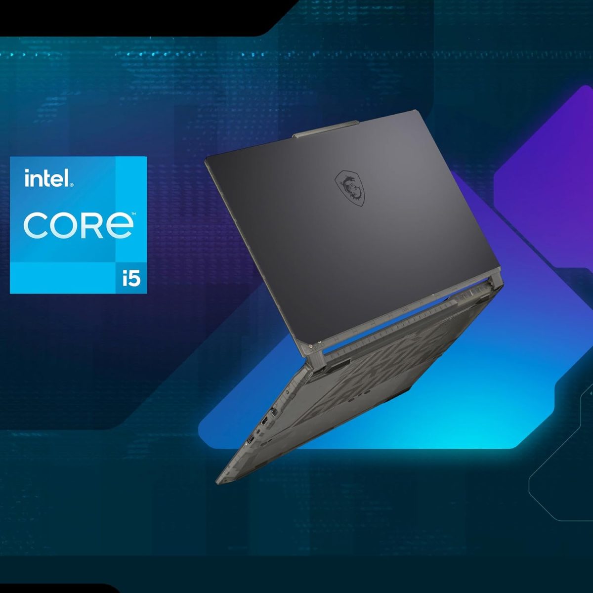 MSI Cyborg 15, Intel 12th Gen. i5-12450H, 40CM FHD 144Hz Gaming Laptop (16GB/512GB NVMe SSD/Windows 11 Home/MSO 2021/NVIDIA GeForce RTX 2050, GDDR6 4GB/Translucent Black/1.9Kg) A12UDX-1469IN - Image 2