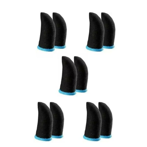 EDNITA (5 Pair - 10 Pcs) Pubg Anti-Slip Thumb Sleeve, Slip-Proof Sweat-Proof Professional Touch Screen Thumbs Finger Sleeve for Pubg Mobile Phone Game Gaming Gloves Multi Colour