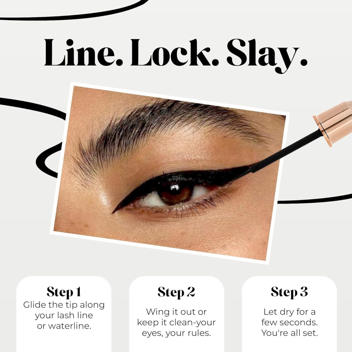 Colors Queen Black shine line Eyeliner | Ultra Matte Finish, Smudgeproof, Stay up to 12 Hrs, Waterproof, One Stroke Glide (6 ml) - Image 4