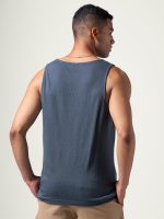 DAMENSCH Relaxed Fit Cotton Rich Blend Waffle Texture Anti- Bacterial Super Premium Solid Tank Top Gym T shirts for Men Pack of 1 - Image 6