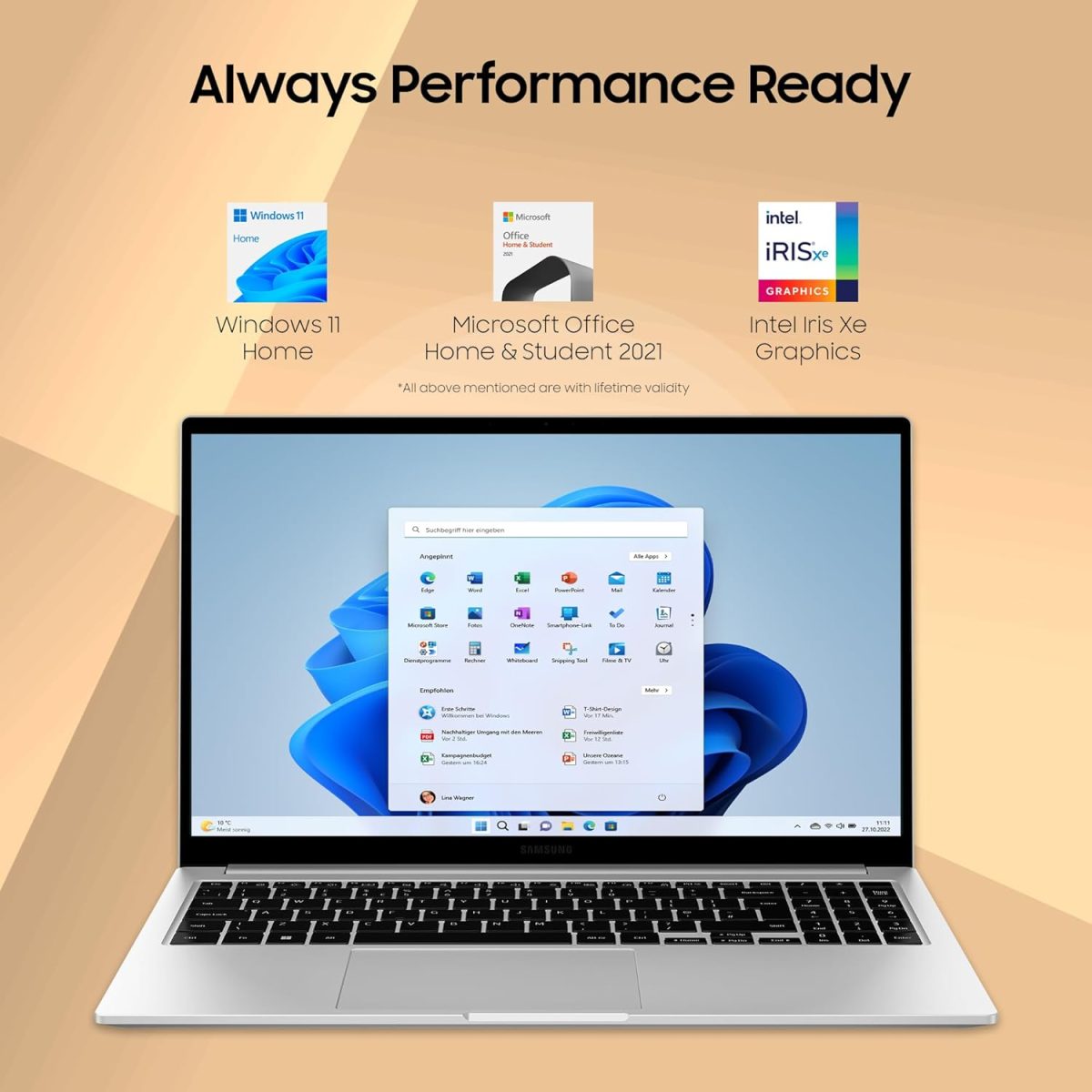 Samsung Galaxy Book3 Core i5 13th Gen 1335U - (8 GB/512 GB SSD/Windows 11 Home) Galaxy Book3 Thin and Light Laptop (15.6 Inch, Silver, 1.58 Kg, with MS Office) - Image 5