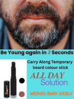 ECOSENSE Beard & Moustache Touchup Stick: Instant Temporary Beard Perfection | Black Color Pencil For Men, Beard Pen, Beard Dye for Long Lasting Coverage, Mustache 3 gm - Image 3