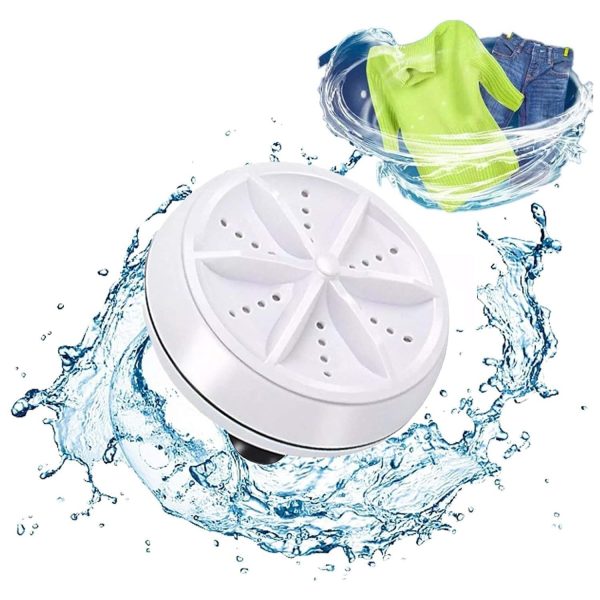 Drumstone (𝗦𝗽𝗲𝗰𝗶𝗮𝗹 𝟭𝟬 𝘆𝗲𝗮𝗿𝘀 𝗪𝗮𝗿𝗿𝗮𝗻𝘁𝘆) USB-Powered Turbine Wash – Portable, Energy-Efficient Cloth Washer for Quick and Convenient Cleaning on The Go