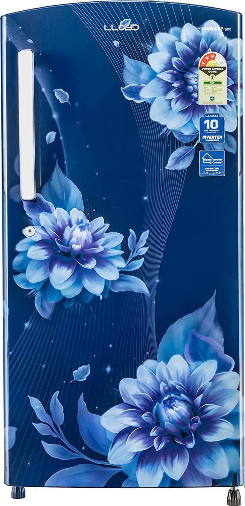 Havells-Lloyd 200 L 3 Star Inverter Direct Cool Single Door Refrigerator (GLDF213SBBT2PB Begonia Blue) Free 1 Year Extended warranty
