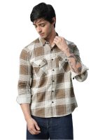 Exclusive Checked Cotton Full Sleeve Double Pocket Plaid Shirt for Men E_508