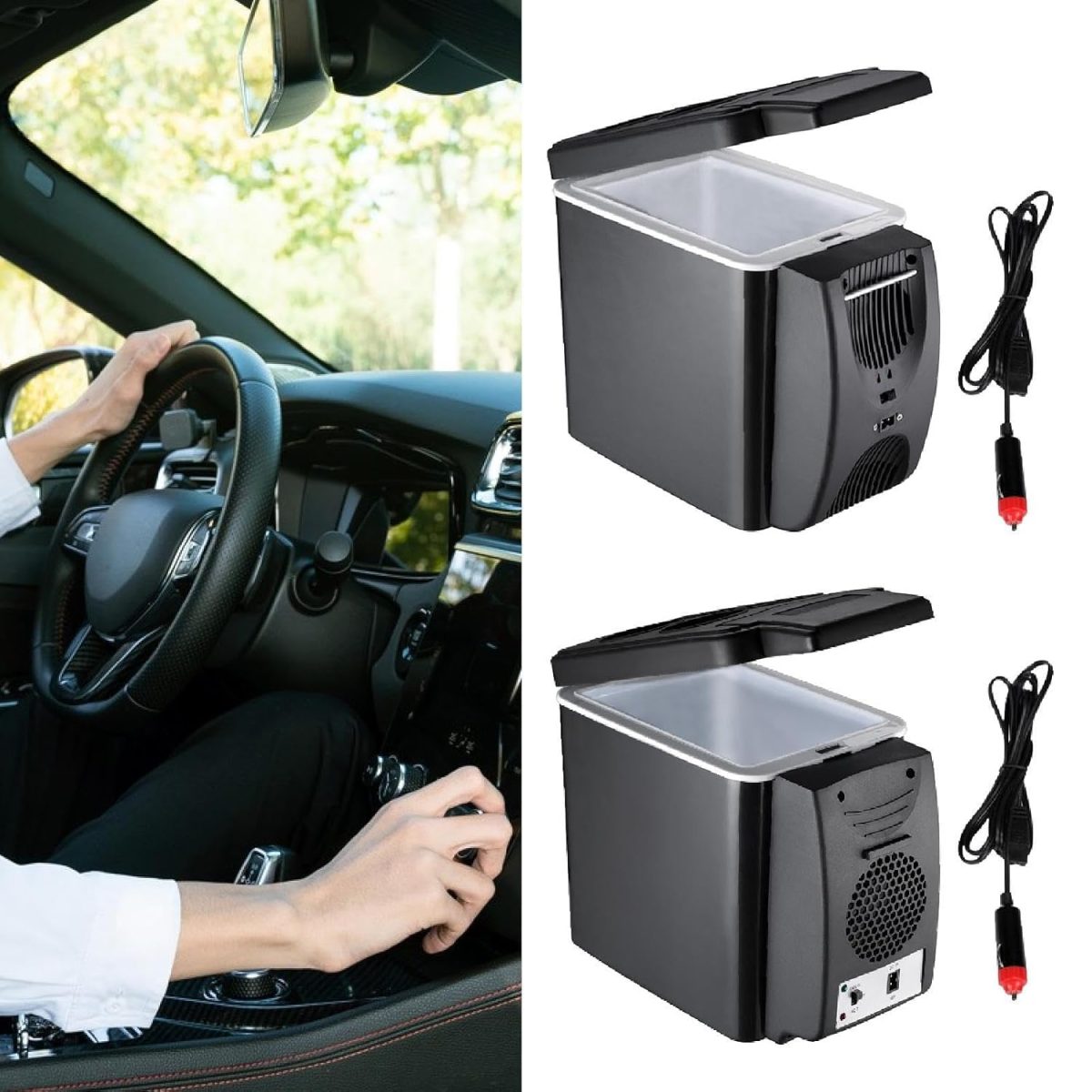 STYLEHEAVEN Small Car Refrigerator Freezer Cosmetics Dorm Room Picnic Mini Fridge Cooler Double Holes|Home & Garden|Major Appliances|Refrigerators & Freezers|Mini Fridges - Image 2