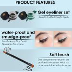 RONZILLE 2 in 1 Gel Eyeliner Long-Wear II WaterProof & Smudge Proof 36hrs Long Lasting II II Gel Kajal 6-gm (Black,Green) - Image 3