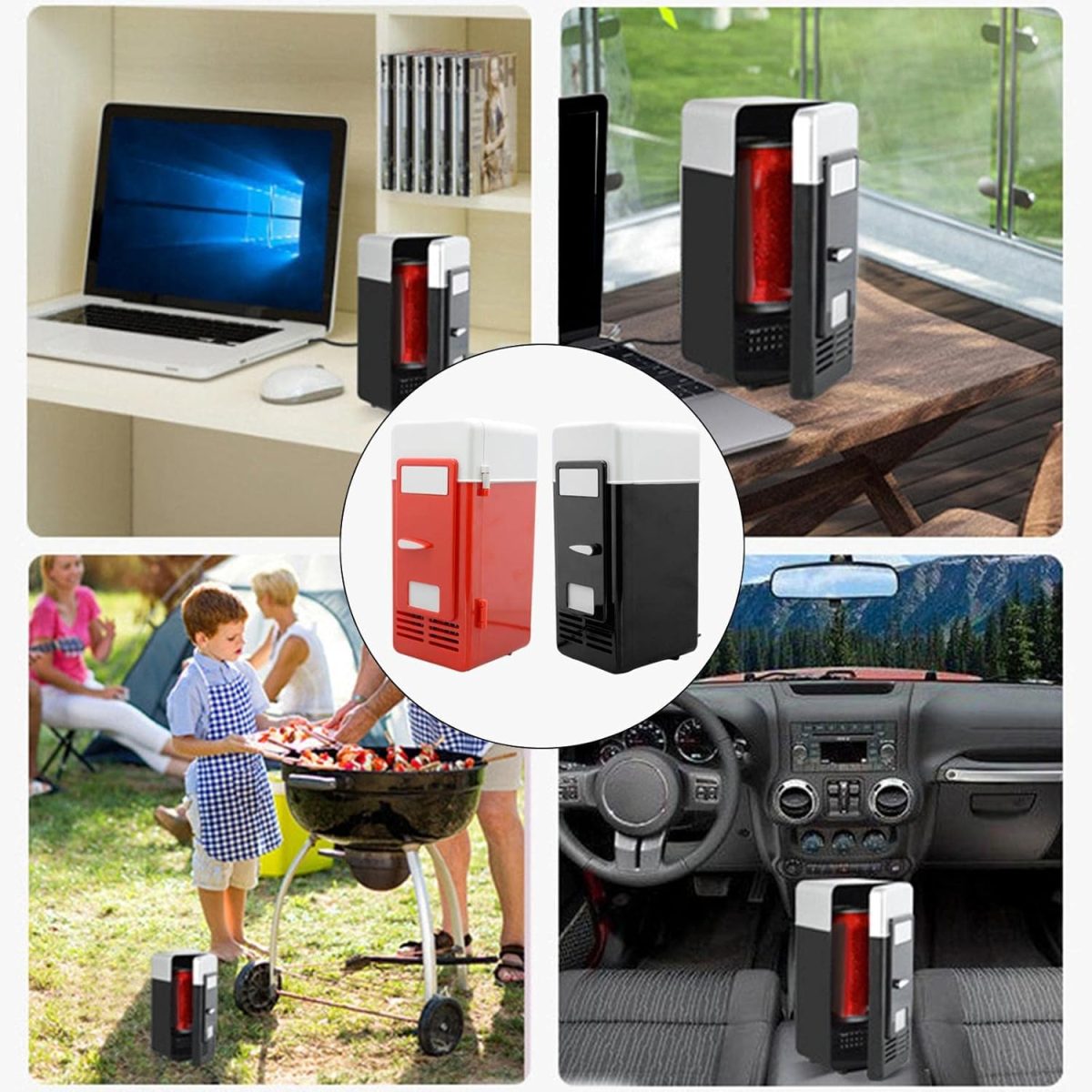 ARTISOUL® USB Mini Car Refrigerator Warmer Bar Portable for 1 Can Desktop Bedroom Red | Major Appliances | Refrigerators & Freezers | Mini Fridges - Image 5