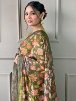 Naixa Women's Viscose Silk Embroidered Flared Kurta with Pant and Dupatta Sets (S-Garima) - Image 7