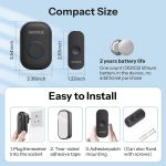 UN1QUE Wireless Door Bell for Home - Small Calling Bell for Office, 1000ft Long Range with 32 Chimes, 100dB Louder Volume, 4 Level Volume, LED Light (U600) (Black 1 Receiver +1 Portable Push Button) - Image 5