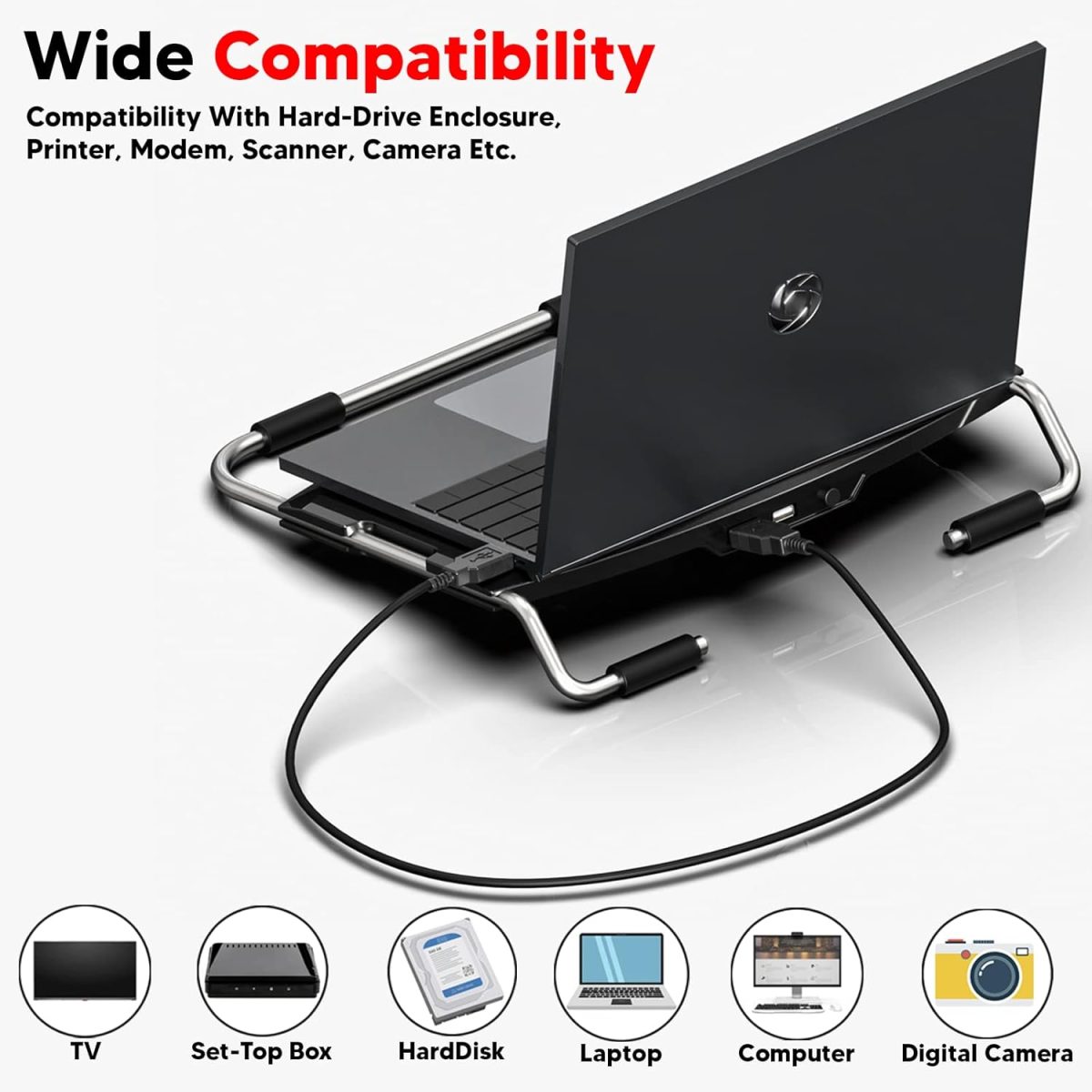 Lapster 1.5 mtr USB 2.0 Type A Male to USB A Male Cable for computer and laptop - Image 5
