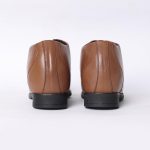 Men's Leather Formal Shoes with a Hidden Heel - 8.5 CM - Tan Brown - Image 4