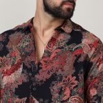 Campus Sutra Men's Polyester Blend Regular Fit Self-Design Striped Shirt for Casual Wear | Spread Collar | Long Sleeve | Button Closure | Shirt Crafted with Comfort Fit for Everyday Wear - Image 7