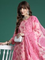 INDO ERA Women's Cotton Kurta and Pant with Dupatta Set - Image 2