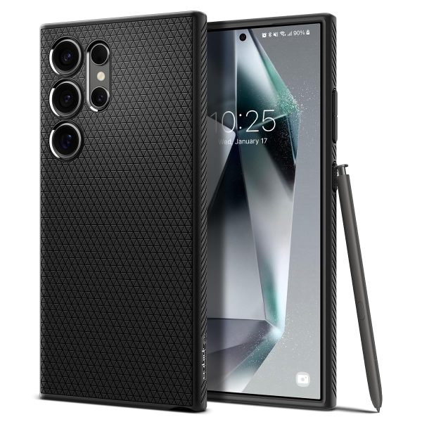 Spigen Liquid Air for Samsung Galaxy S24 Ultra Case, Galaxy S24 Ultra Back Cover (2024) - TPU｜Matte Black