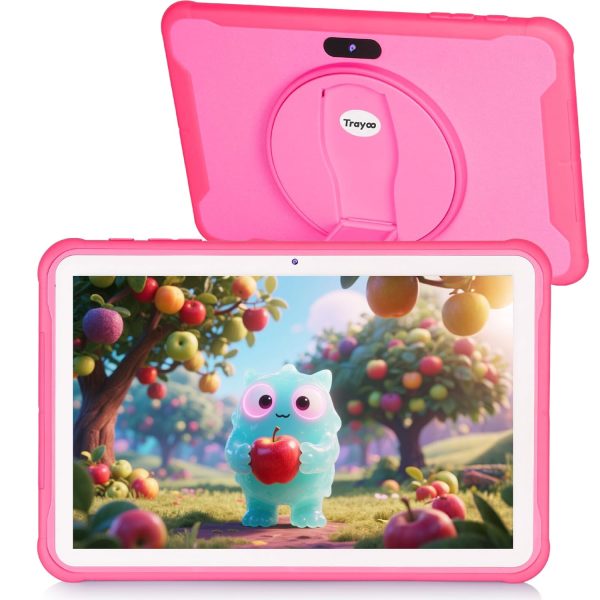 Trayoo Kids Tablet, 10 Inch Tablet for Kids (Pink)