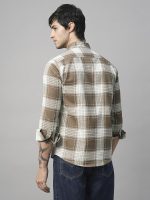 Exclusive Checked Cotton Full Sleeve Double Pocket Plaid Shirt for Men E_508 - Image 4