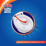 Gala Antibac Double Hockey Antibacteria Toilet Brush, Toilet Brush for Western and Indian Toilet, Bathroom Brush for Toilet Cleaning (White and red,Pack of 1) - Image 4