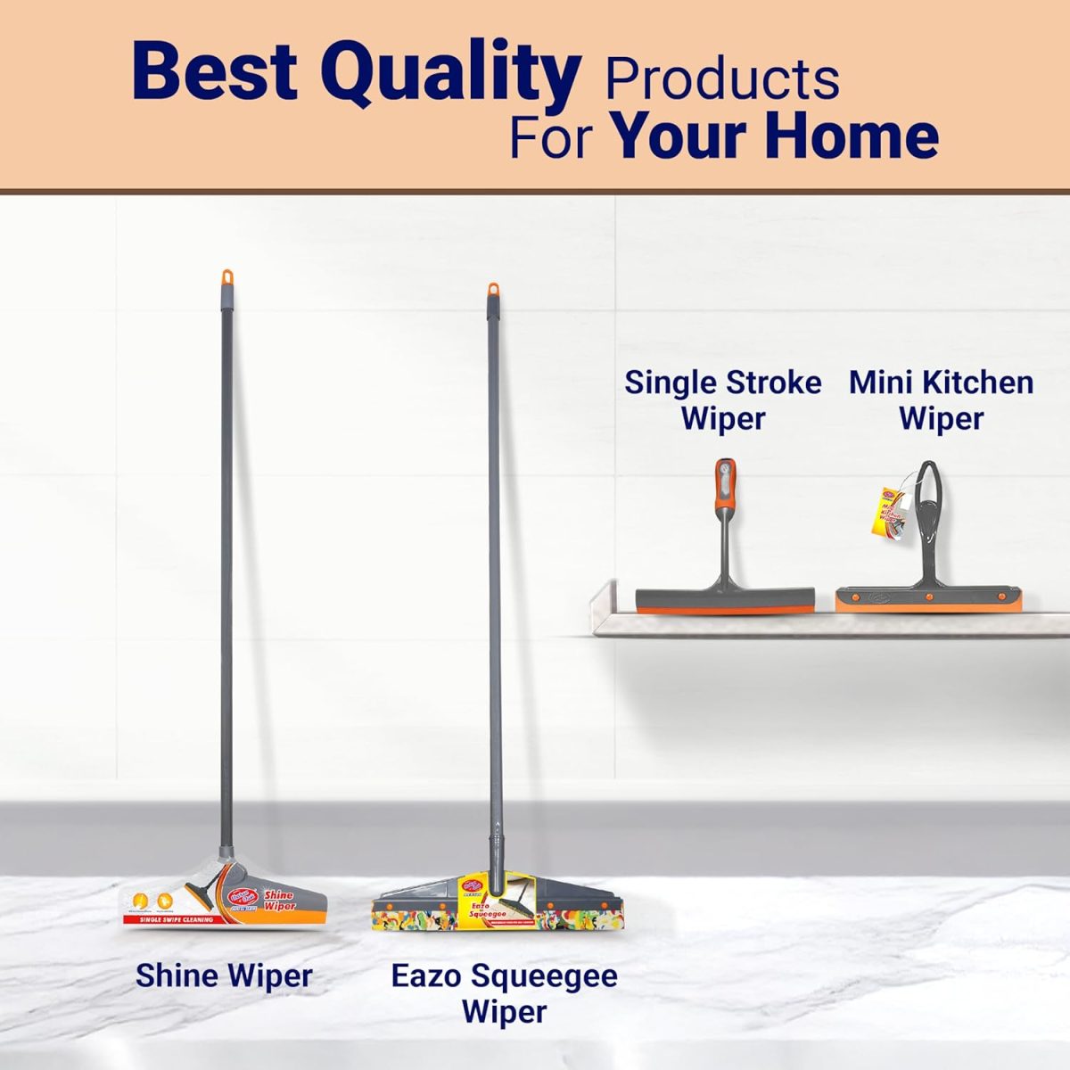 Chakaachak Shine Floor Wiper | Plastic & TPE Blade Wiper for Floor & Bathroom Cleaning | Surface Cleaner for Home | Kitchen | Office | Durable Home Cleaning Gadget | Quick Drying | Easy Grip - Image 7