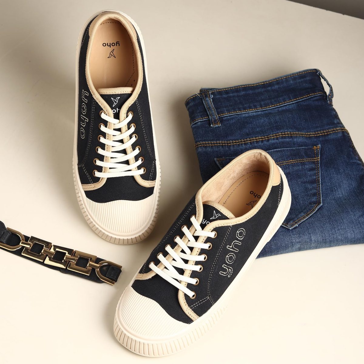 YOHO CAS 109 Sneakers for Women | Effortless Style | Everyday Comfort | Breathable Design | Durable Sole | Easy Slip-on or Lace-Up Fit - Image 4