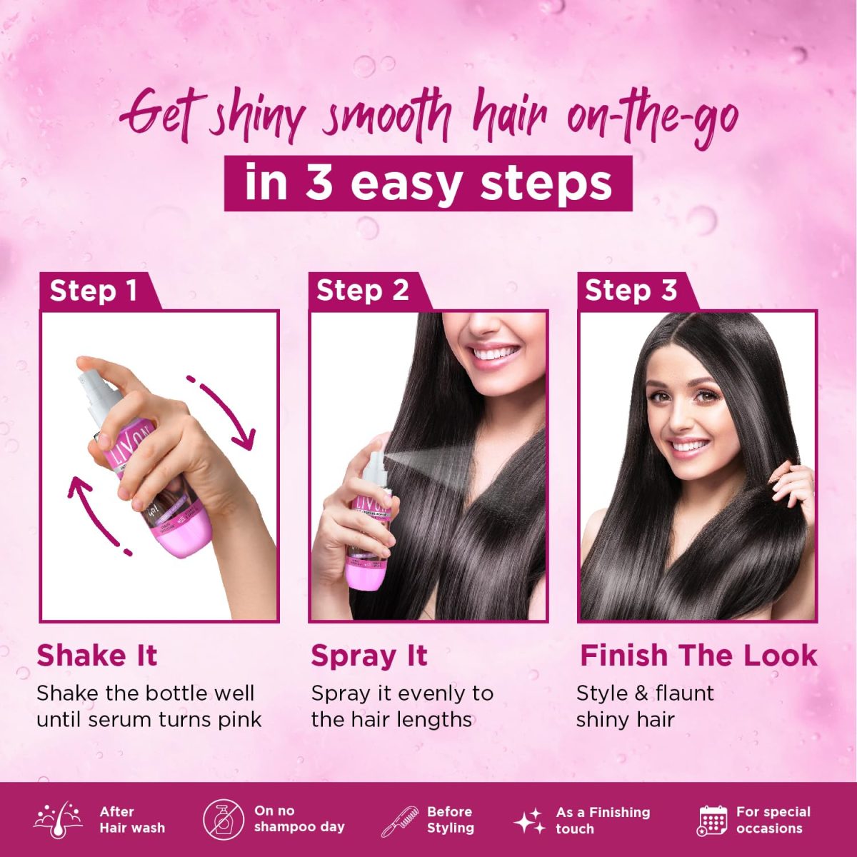 Livon Shake and Spray Hair Serum, 100 ml - Image 7