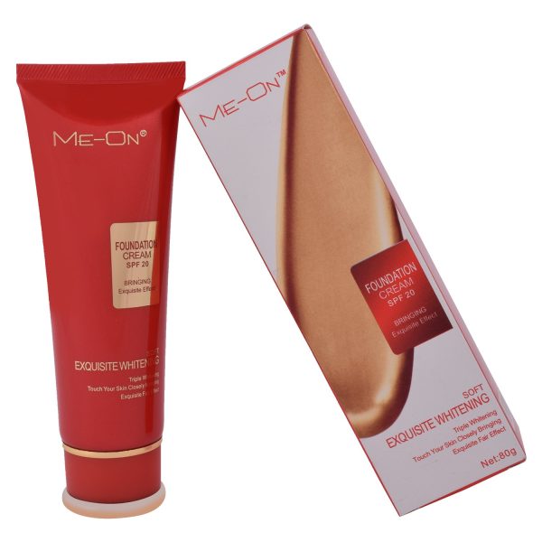ME-ON Exquisite Whitening Cream Foundation Full Coverage For All Skin Type, Natural Finish (Shade 01 - Ivory)