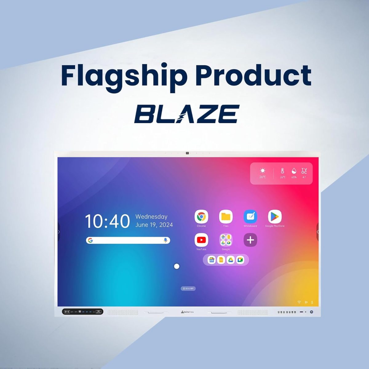DeltaView Blaze - Interactive Flat Panel 65" | Android 13 Smart Digital Board | 16GB RAM 256GB ROM - Image 2