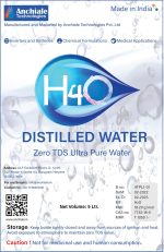 H4O: Ultra Pure Distilled Water (TDS = 0) (5 Litre), Great for Inverter Batteries, Medical Equipments and DIY Cosmetics. Increases the life of all types of laboratory equipment. (5 Ltr) - Image 2