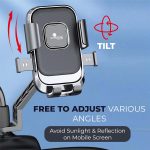 Kratos Moto-B2 Mobile Holder for Bikes with One Click Locking, Mirror Fitting Style, Anti-Shake-Firm Grip, 360° Rotation, Mobile Holder for Scooty, Activa, Jupiter, Electric Scooters & Bikes - Image 3