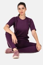 Benzos Women's Body Fitted Gym Running Sports Track Suit | Regular Casual Fit | Track Suit for Girls & Women | Fabric - Polyester Blend | Pattern - Solid - Image 3