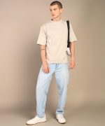 Alan Jones Clothing Men's Oversized Solid T-Shirt | Premium Heavy Fabric | Crew Neck Casual Wear - Image 3
