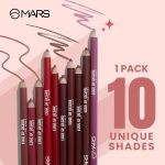 MARS Matte Liner with Holder Set of 10 | One Swipe Smooth Application | Long Lasting & Travel Friendly Lip Pencil | Multicolor | Set-B (1.4g x 10) - Image 7