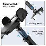 Kratos Grip X3 Premium Mobile Holder for Car with Back Button Unlocking Mechanism, Strong Suction Cup, 360° Rotatable,Car Mobile Holder for Wildshield and Dashboard, Compatible with 4 to 7" Smartphone - Image 6