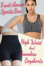 Dressably Women's Stretchable Cycling Shorts & Front-Zip Sports Bra Set – Comfort, Support & Style - Image 4