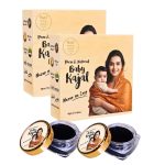 Sai Baby Kajal – 100% Organic & Herbal Kajol for Babies, Newborns & Toddlers | Gentle, Non-Toxic Formula | Safe Eye Kajal for Kids and Sensitive Skin | 4g Each (Pack of 2)
