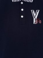L'Adore Boy's Black Plain Polo Short Sleeve T-Shirt - Image 3