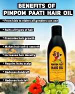 PIMPOM PAATI HAIR OIL 100ml | Hair Oil For Men, Women & Kids | For Hair Growth | Hair Fall Control | Chemical Free - Image 4