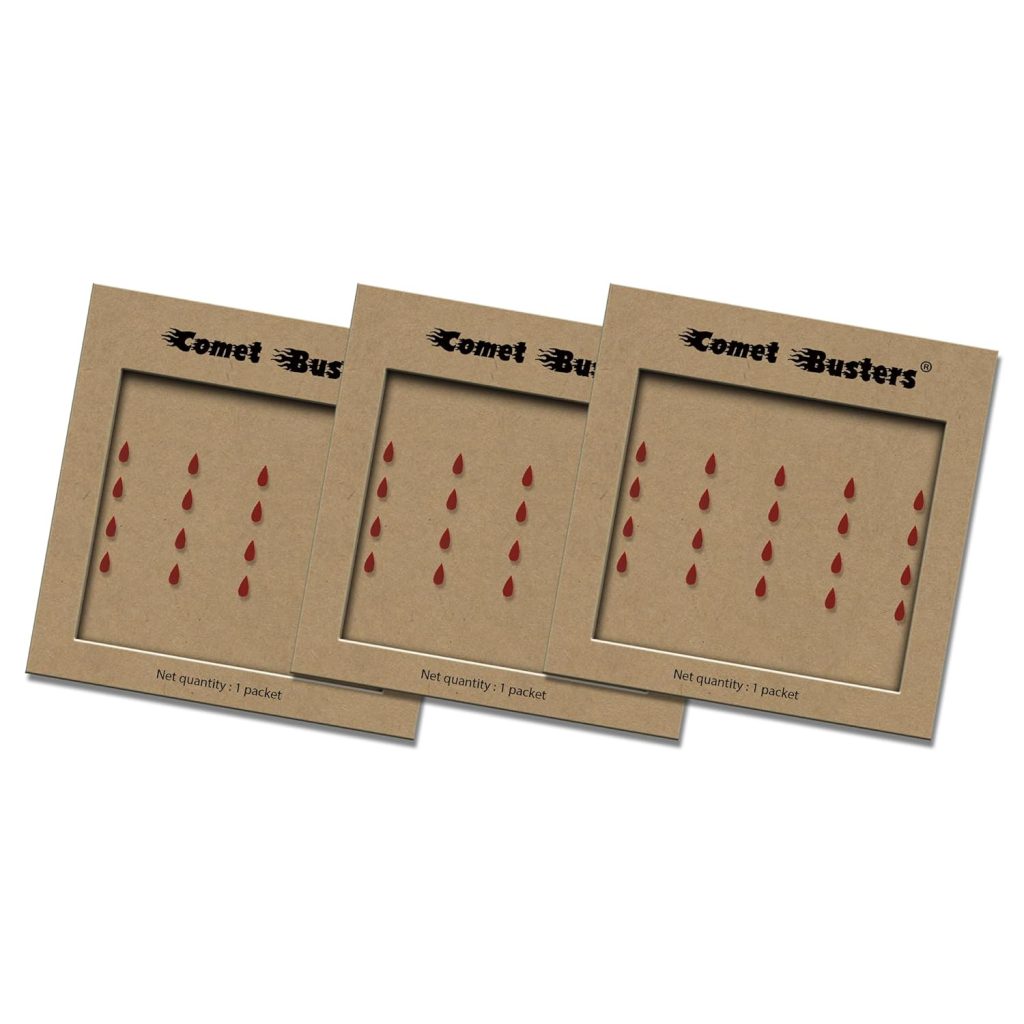 Comet Busters Basic Maroon Tear Drop Bindis (3 mm) (BIN786PACK) (BIN786-3)
