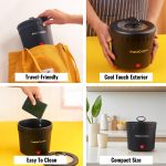 InstaCuppa Portable Multi Cook Electric Kettle with Non-Stick Inner Pot, Dry Boil Protection for Safety, Compact & Light Weight, Ideal for Boiling Milk, Tea, Coffee & Eggs, 1 Liter, 450 Watts, Black - Image 7