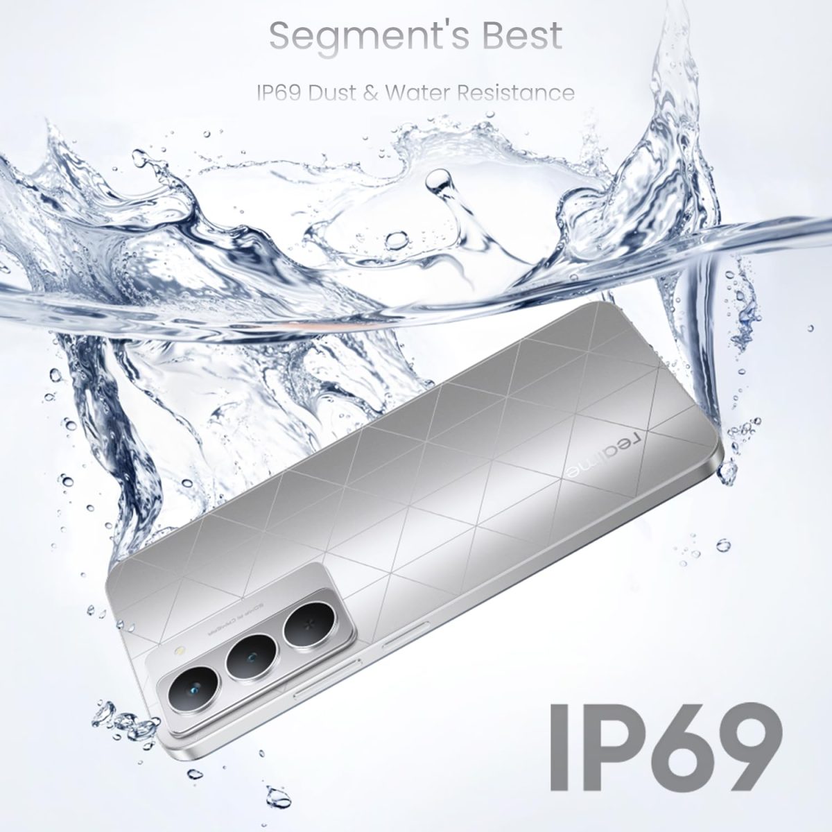 realme P3x 5G Smartphone 8+128GB Lunar Silver,6.72-inch Screen,120Hz Display,6000mAh Battery,45W SuperVOOC, 50MP Camera, MediaTek Dimensity 6400 Processor, IP64 - Image 8