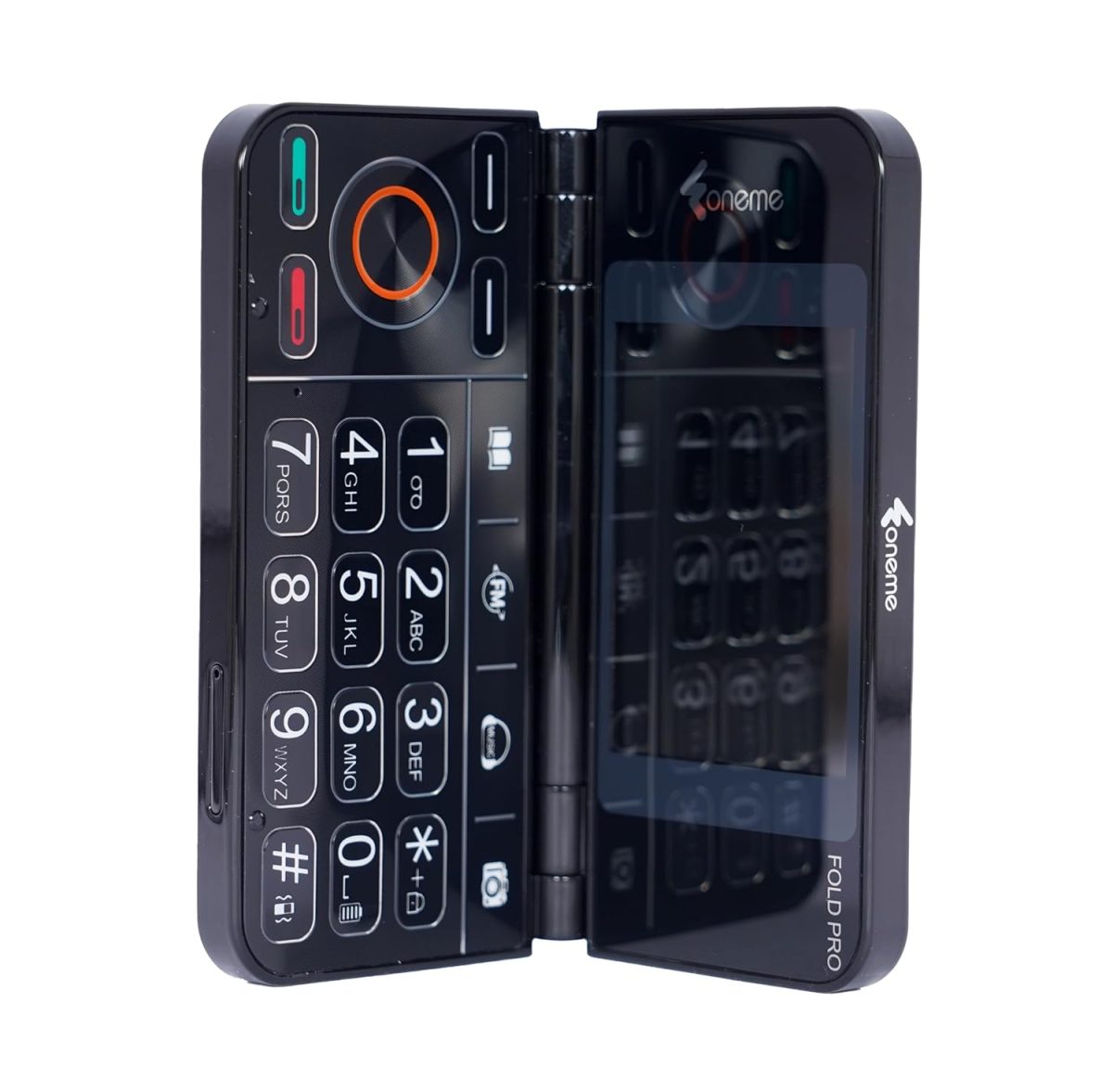 Foneme All-New FOLD PRO Dual Display |Keypad Mobile| with 2.8" and 2.4" Big Display |Flip|Fold|BT Dialer| Voice Changer |Auto Call Recording|Long Lasting Battery| FM |Camera| Feature Phone | Black - Image 3